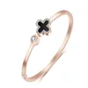Rose gold wild four-leaf clover bracelet watch accessories lucky grass bracelet girlfriends birthday gift couple bracelets
