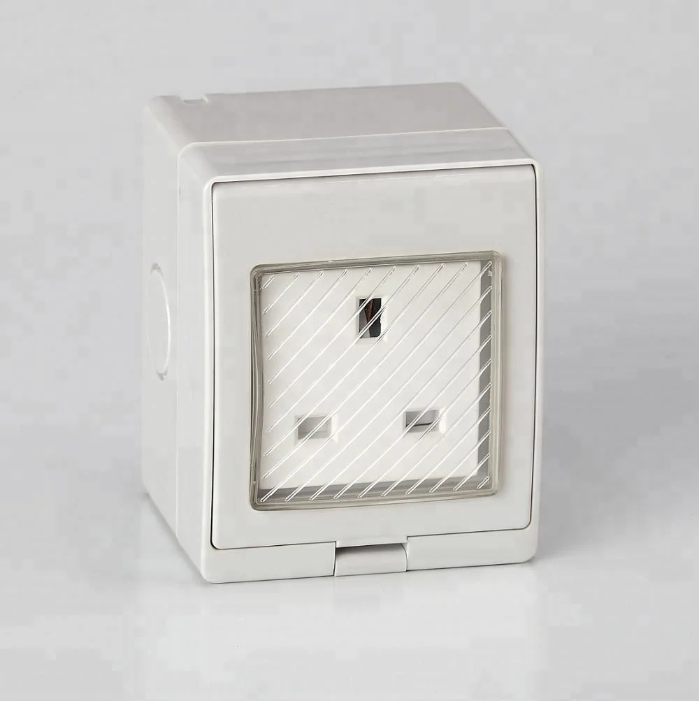 ip55 英国风格 250vac 13a 额定电流和商业应用 bs 防水户外插座