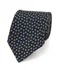 Navy Split Circle Print 36oz Foulard Silk Tie