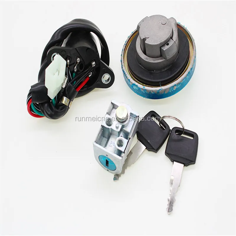 FXCNC Racing CNC Scooter 3 Wire Ignition Switch Fuel Gas Cap Cover With Key Lock Set Motorcycle Accessories Fit For HONDA REBEL CMX MAGNA 250 450 