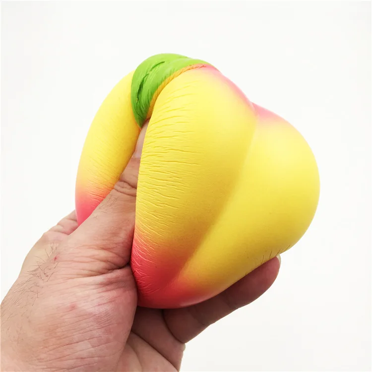Wholesale Supplier High Quality Soft Slow Rising Mini Fruit Jumbo Juicy Peach Keychain Kids Squishy Toys With Good Smell