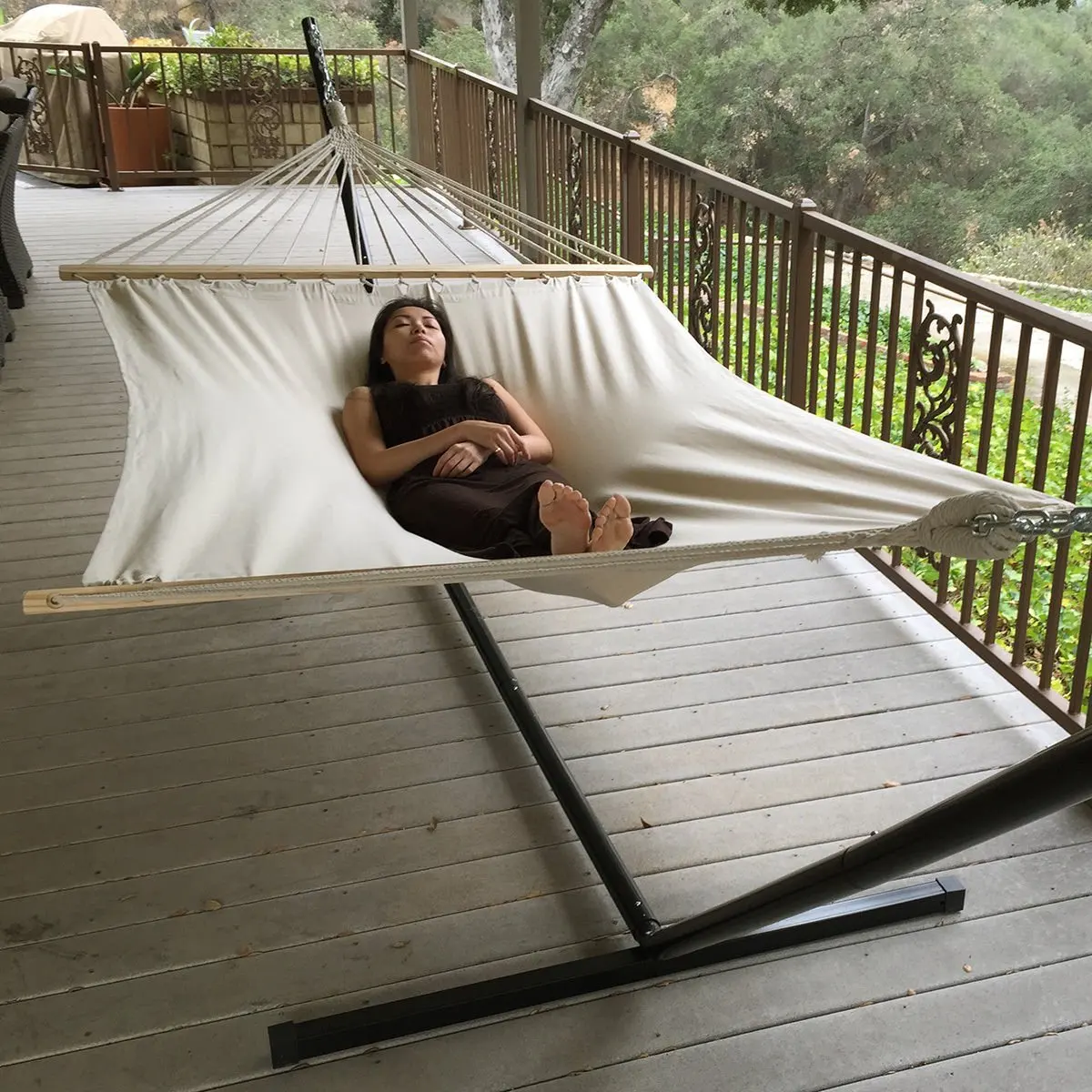 Spreader Bar Hammock Find Deals On Line Get Quotations Ghp Home Garden Durable Hardwood Spreader Bar Large Canvas Fabric Hammock