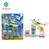 Summer toys battery operated transparent shark flashing bubble gun with 4 lights