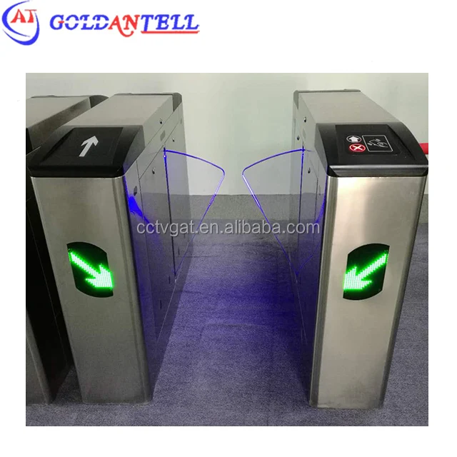 Intelligent QR Code Access Optical Turnstile with IP54 Waterproof 304 Stainless Steel 1200x300x1000mm Security Turnstile Gate