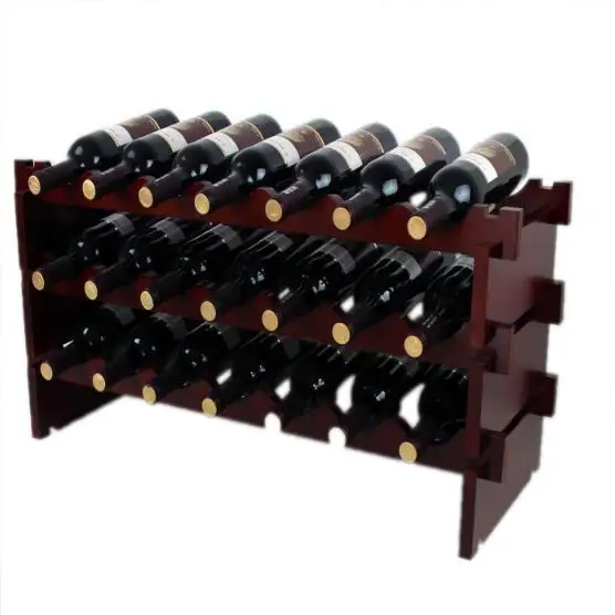 Handmade Creative Solid Wooden Wine Rack Inserts For Cabinets