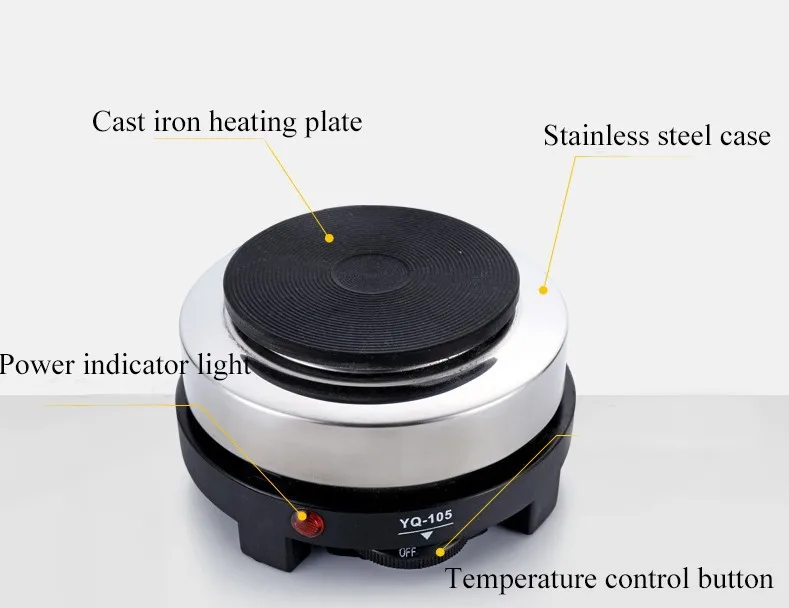  RY-yq-105 Convenient wholesale 500W mini coffee stove mocha pot furnace domestic electric heating tea/coffee/soup