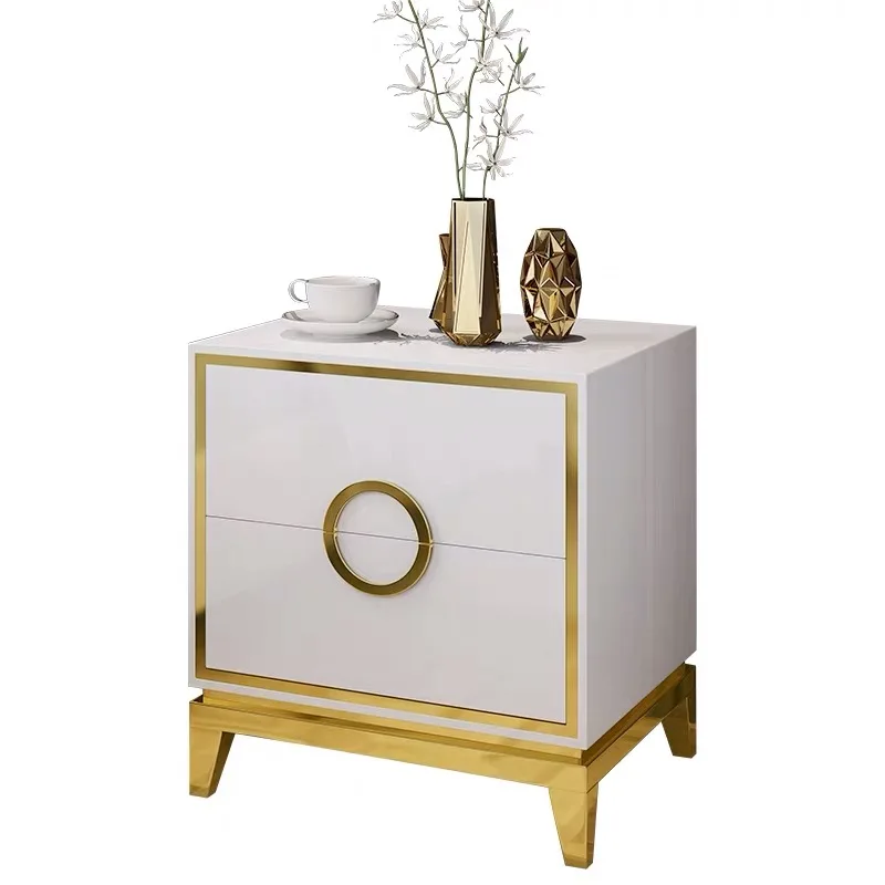 Modern Side Bed Wooden Table White For Bedroom Furniture Beside Table