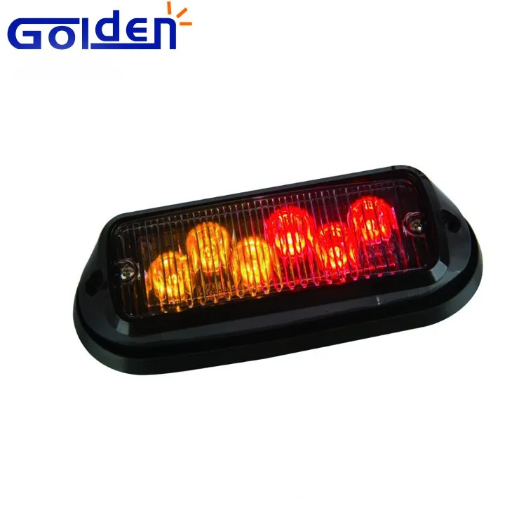 Red Blue Police Emergency Vehicle Surface Grille Mount Flashing Warning