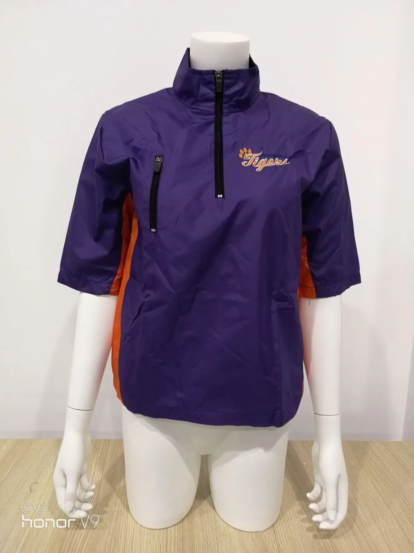1/4 Zipper Golf Jacket Raincoat Custom Windbreaker Jacket Short Sleeve Mens Windbreaker - Buy 