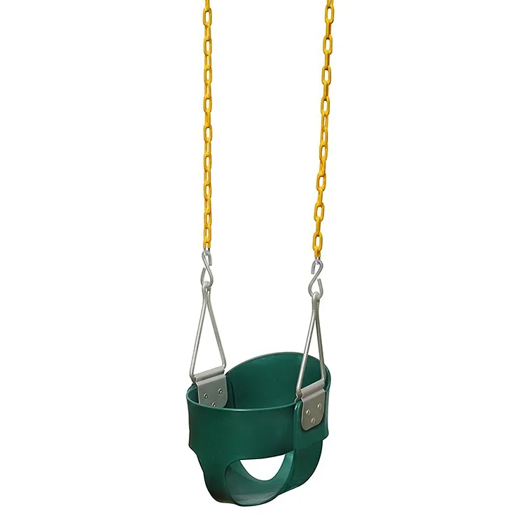 Heavyduty High Back Full Bucket Toddler Swing Seat With Coated Swing