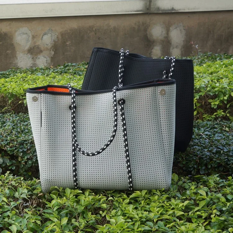 perforated neoprene tote bag