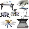 newman full set 6 color 6 station rotary manual screen printing press