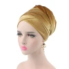 Wholesale Indian Extra Long Tube Head Wraps Turban Hat African Women Plain Head Wrap Velvet Head Scarf TJM-38
