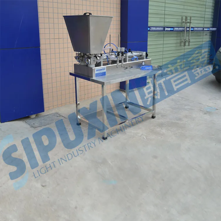 liquid filling machine with hopper