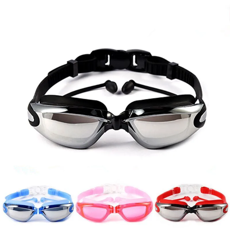 Swimming Goggles Electroplating Mirror Waterproof Anti Fog Uv Protection With Earplugs Wide View Swim Goggles Buy Swimming Goggles Anti Fog Swimming Goggles With Earplugs Electroplating Swim Goggles Product On Alibaba Com