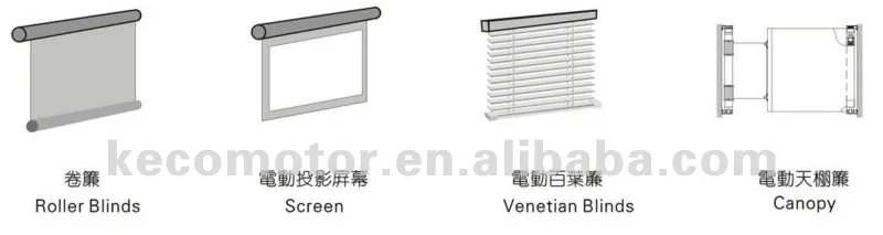 KECO roller blind tubular motor KT35-628-E with RF receiver and electronic limit for motorized roller blinds and roman blinds