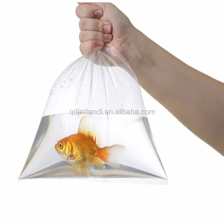 Leak Proof Fish Transport Square Bottom Clear Plastic Live Fish