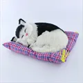 Kids Favorite 1pcs Super Cute Voice Control Sounding Simulation Sleeping Cats Plush Toy Children Birthday Christmas