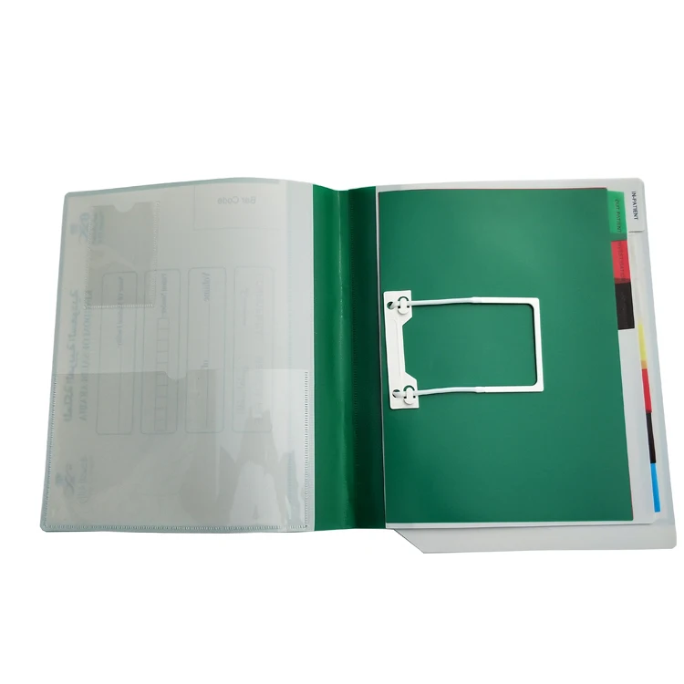 Plastic Medical Clip File Album Office Stationery Customized Plastic Pp