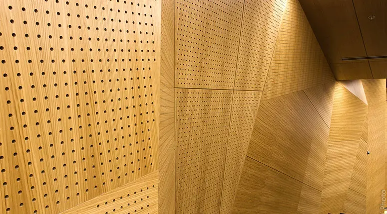 Wooden MDF Soundproof Wall Boards MDF Soundproof HPL  Acoustic Panel MDF Sound Absorption Acoustic panel