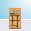 New design eco-friendly natural wooden 12 digit electronic calculator