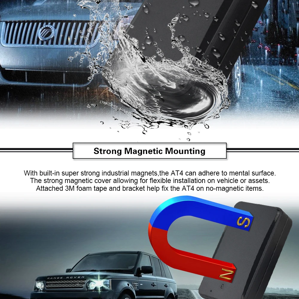 At4 Gps/gsm/gprs Car Vehicle Gps Tracker For Container Car Gps Lbs Wifi