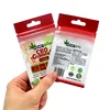 Three side seal small plastic hemp mylar zipper pouch gummy bear packaging bag