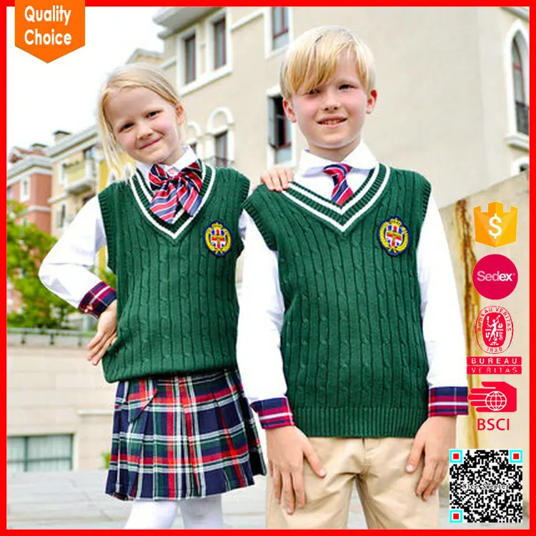 Green school store sweater