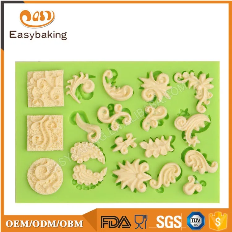 ES-5049 Baroque Fondant Mould Silicone Molds for Cake Decorating