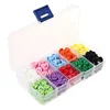 10 Colors 750 Pieces Mixed Colours Resin Buttons Craft Buttons With Plastic Storage Box For DIY Sewing Crafting