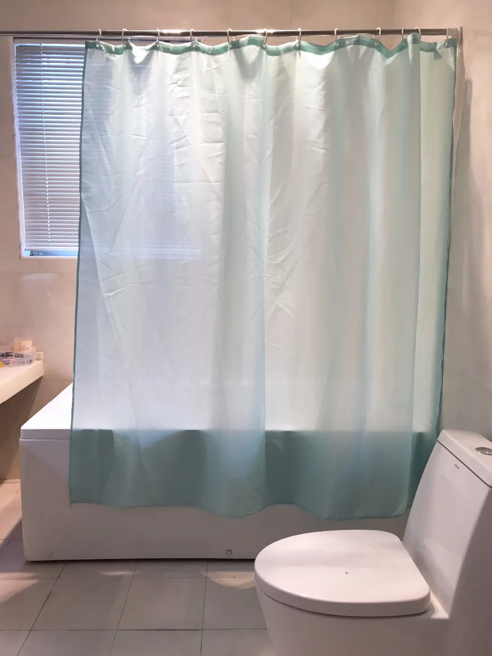 clear colorful shower curtain