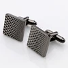 Low MOQ Square Black Classic Carve Men Cufflinks for Wedding