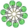 30mm Green Crystal Glass Round Cabinet Knob for kitchen Cupboard Wardrobe Dresser Pull Handle