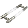 SS201 tempered glass back to back commercial office glass door handle in acrylic