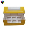 6 Compartment Clear High Top Hinged BOPS Plastic Cupcake Container Packaging Box