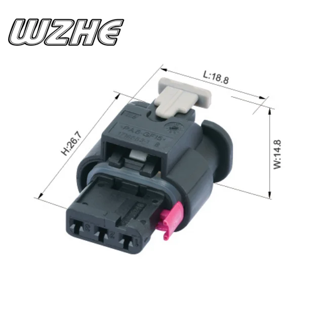 Hot sale female White auto 3 pin connector