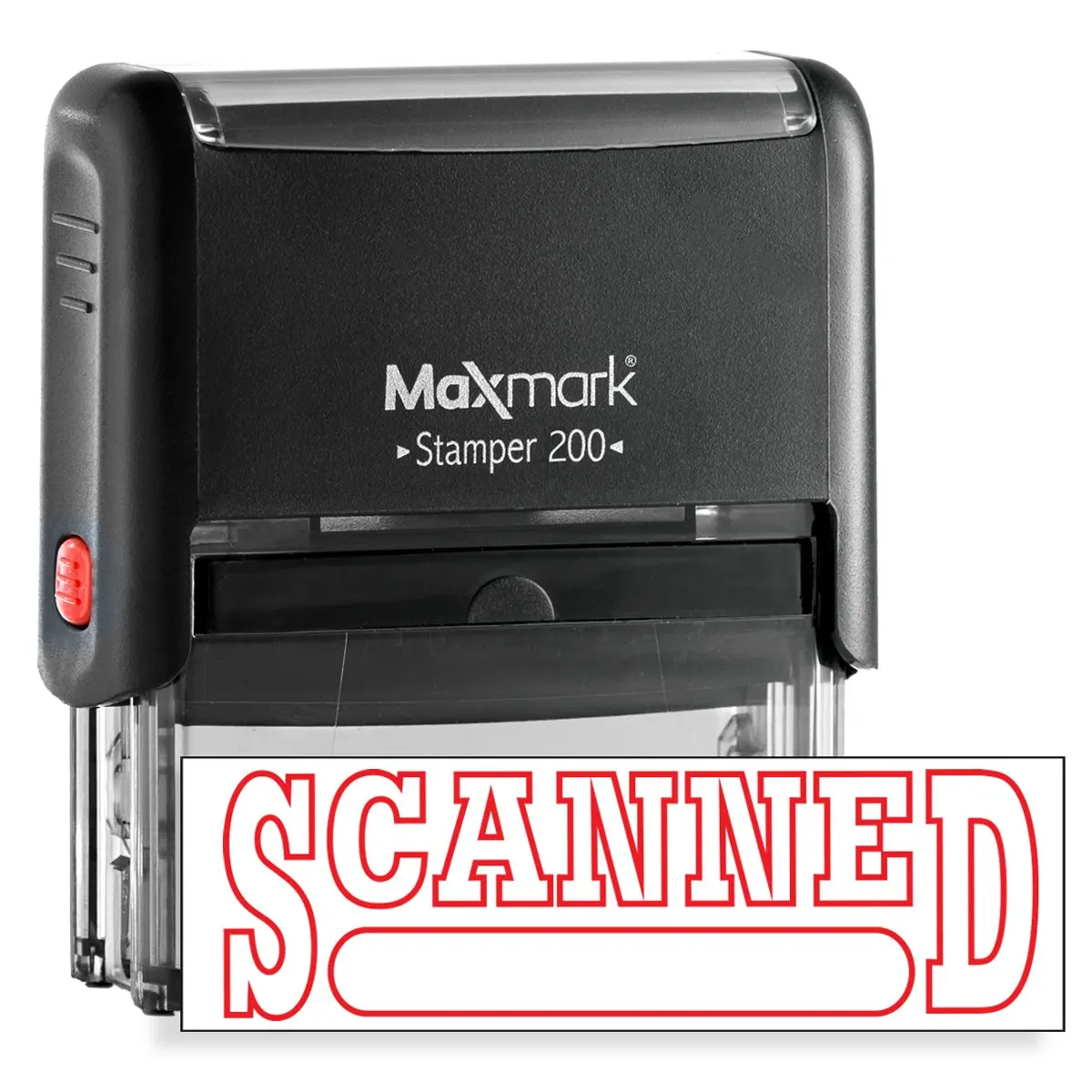 Printtoo Self Inking Scanned Rubber Stamp Office Stationary Custom Stamp-Red