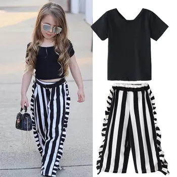 girls striped trousers