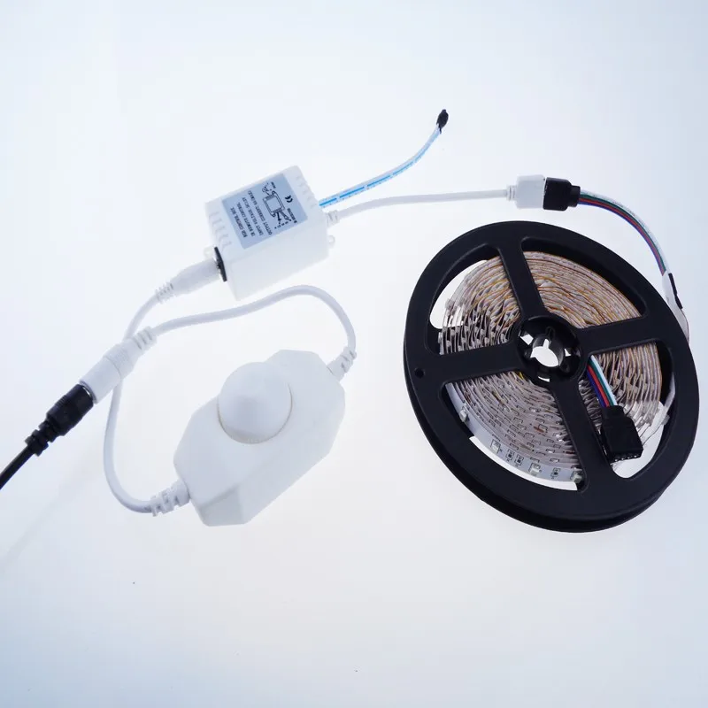 DC 12V 2A Single Channel Inline PWM Mini Dimmer Controller for Single Color LED Light Strip Lamp