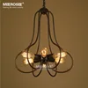 MEEROSEE Retro Hanging Lamp Wrought Iron Pendant Light Restaurant Lighting MD81433-L6