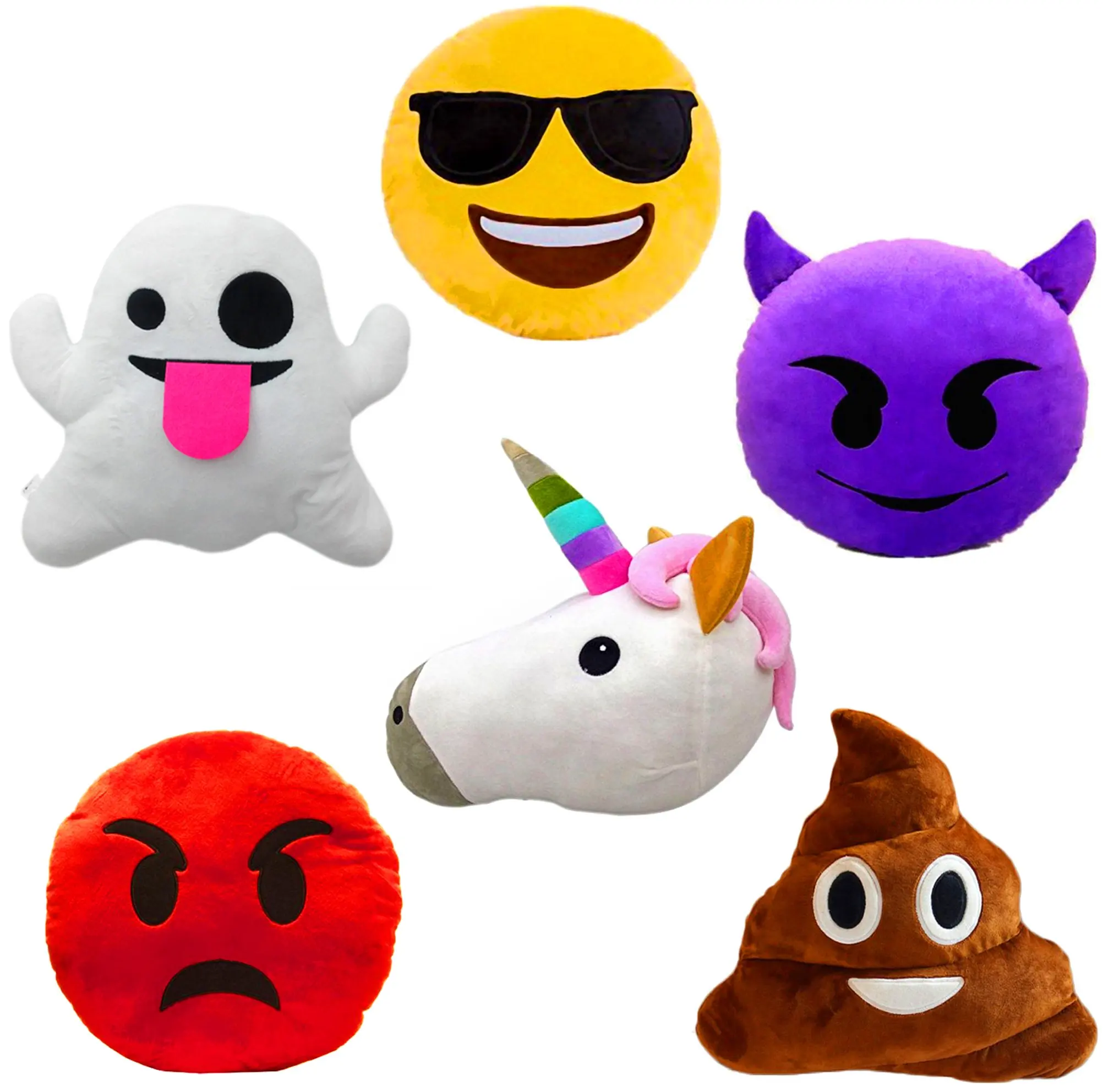 unicorn emoji cushion