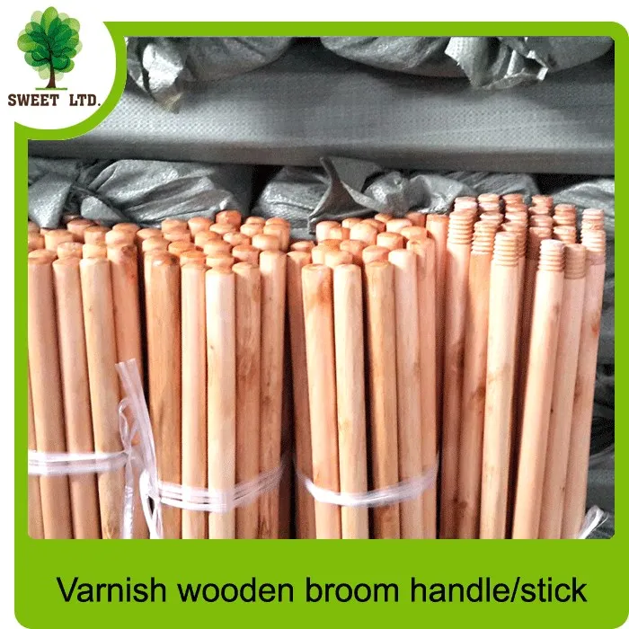 Smooth Surface Varnish Wooden Broom Handle/wood Broom Stick Buy