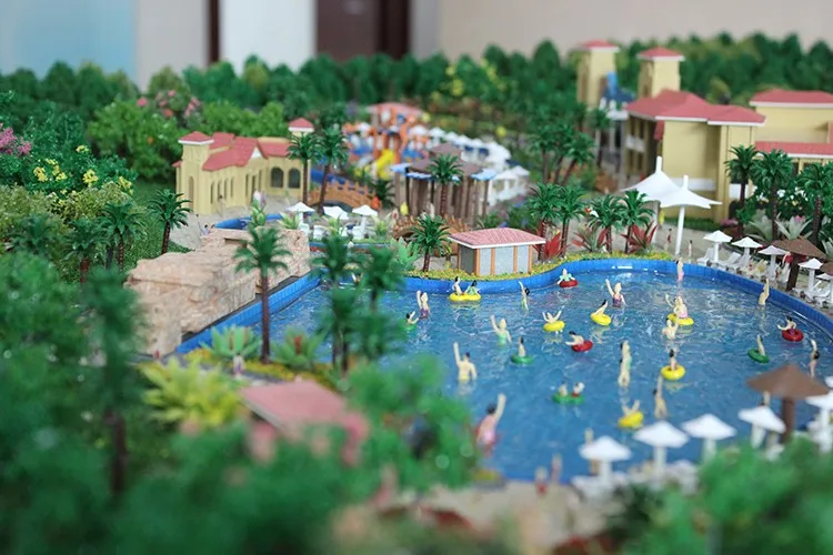 建筑塑料模型,水上公园微型建筑模型
