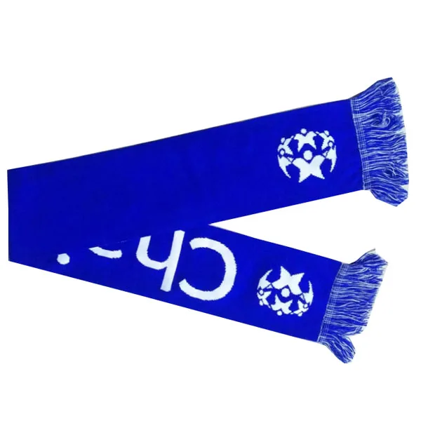 Custom Football Scarf Yellow And Black Reversible Split Logo Soccer