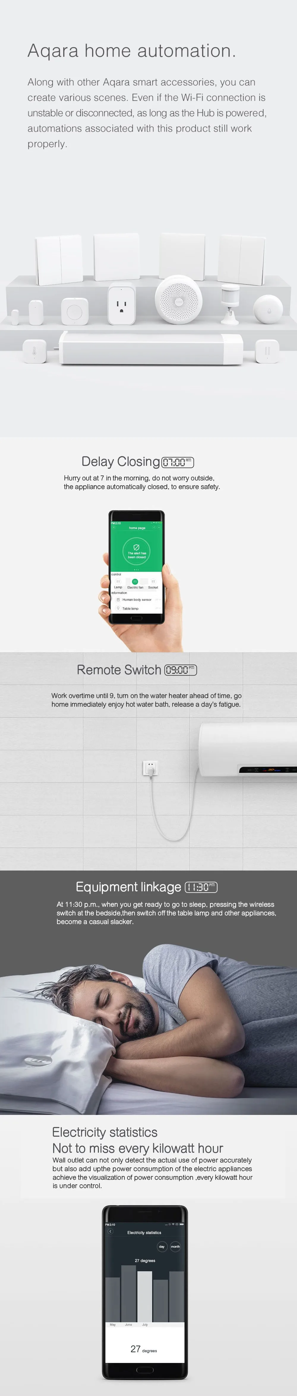 Aqara smart socket zigbee version wireless technology aqara smart wall socket - ANKUX.COM