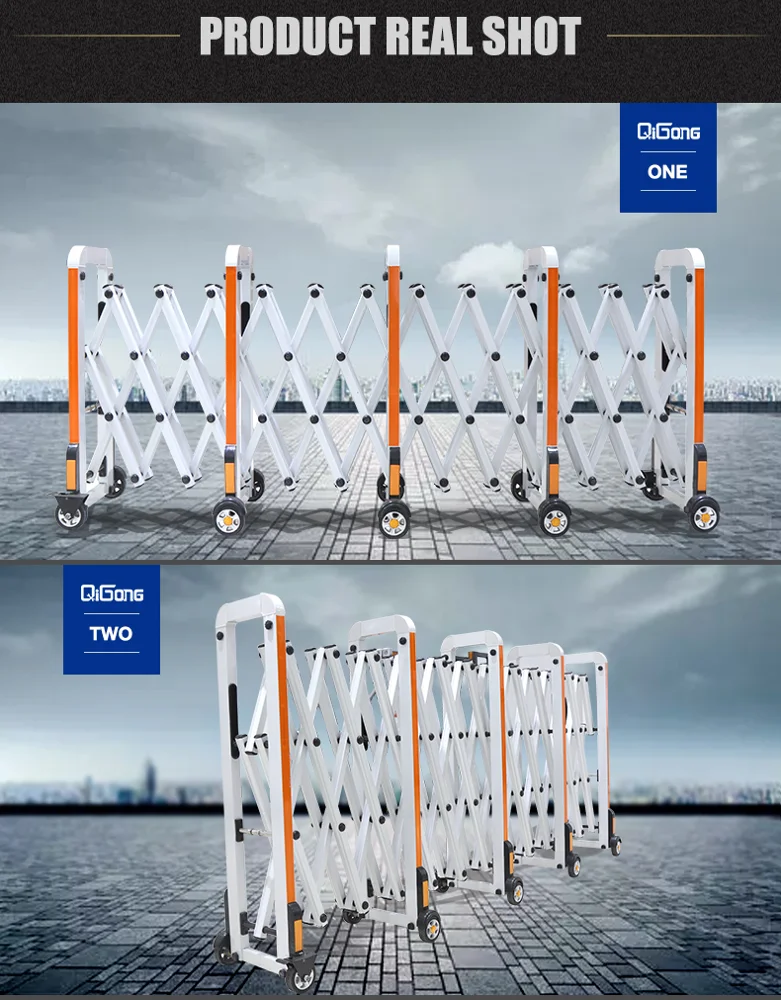 Modern Expanding Manual Qatar Barriers Aluminum Alloy Material Gate For