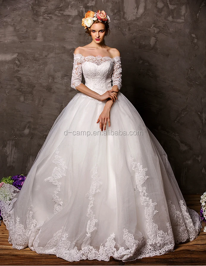 Wd073 Elegant Off Shoulder Princess Cut Wedding Dresses Lace Wd073 Elegant Off Shoulder Princess Cut Wedding Dresses Lace Sleeves Weddingdress