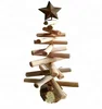 Handmade Christmas Driftwood Tree decoration with metal star topper