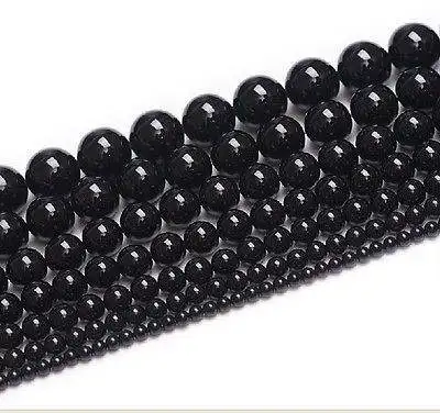 black agate 4mm gemstone beads