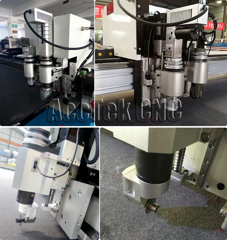 jinan acctek autofeed oscillating knife table for leather cutting with fast speed AKZ1626